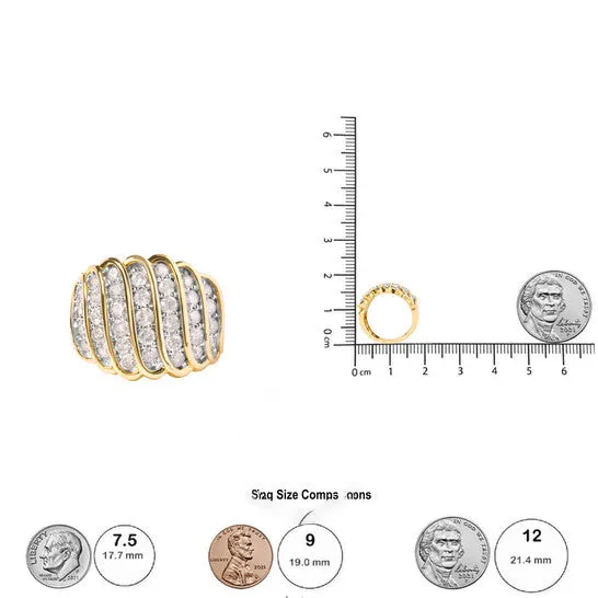 Rings JMS always Original Haus of Brilliance 14K Yellow Gold Plated 925 Sterling Silver 200 Cttw Diamond Multi Row Band Ring JK Color I1I2 Clarity Rings JMS always Original Haus of Brilliance 14K Yellow Gold Plated 925 Sterling Silver 200 Cttw Diamond Multi Row Band Ring JK Color I1I2 Clarity