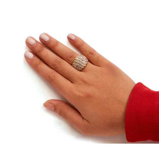 Rings JMS always Original Haus of Brilliance 14K Yellow Gold Plated 925 Sterling Silver 200 Cttw Diamond Multi Row Band Ring JK Color I1I2 Clarity Rings JMS always Original Haus of Brilliance 14K Yellow Gold Plated 925 Sterling Silver 200 Cttw Diamond Multi Row Band Ring JK Color I1I2 Clarity