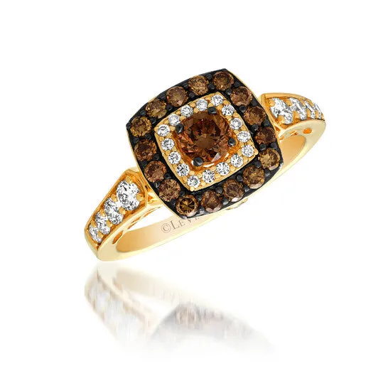 Rings JMS always Original Le Vian Chocolatier Ring Chocolate Diamonds Vanilla Diamonds set in 14K Honey Gold Ring Size 7 R4901DB Rings JMS always Original Le Vian Chocolatier Ring Chocolate Diamonds Vanilla Diamonds set in 14K Honey Gold Ring Size 7 R4901DB