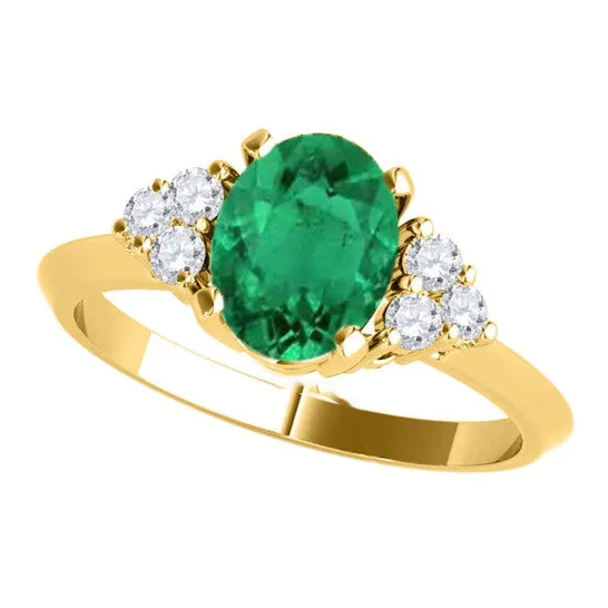 Rings JMS always Original Maulijewels 100 Carat Emerald Round White Diamond Gemstone Ring In 10K Solid White Rose Yellow Gold Rings JMS always Original Maulijewels 100 Carat Emerald Round White Diamond Gemstone Ring In 10K Solid White Rose Yellow Gold