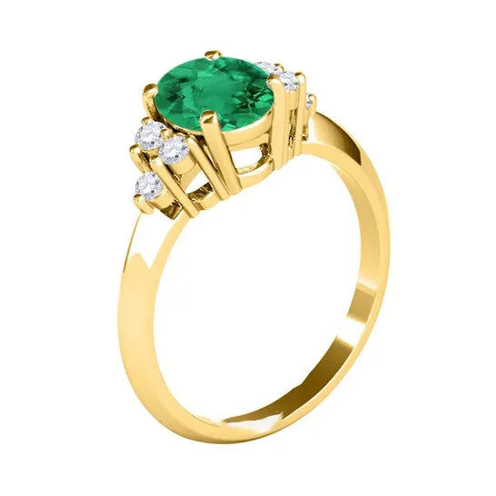 Rings JMS always Original Maulijewels 100 Carat Emerald Round White Diamond Gemstone Ring In 10K Solid White Rose Yellow Gold Rings JMS always Original Maulijewels 100 Carat Emerald Round White Diamond Gemstone Ring In 10K Solid White Rose Yellow Gold