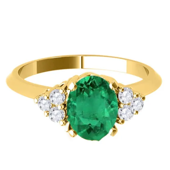 Rings JMS always Original Maulijewels 100 Carat Emerald Round White Diamond Gemstone Ring In 10K Solid White Rose Yellow Gold Rings JMS always Original Maulijewels 100 Carat Emerald Round White Diamond Gemstone Ring In 10K Solid White Rose Yellow Gold