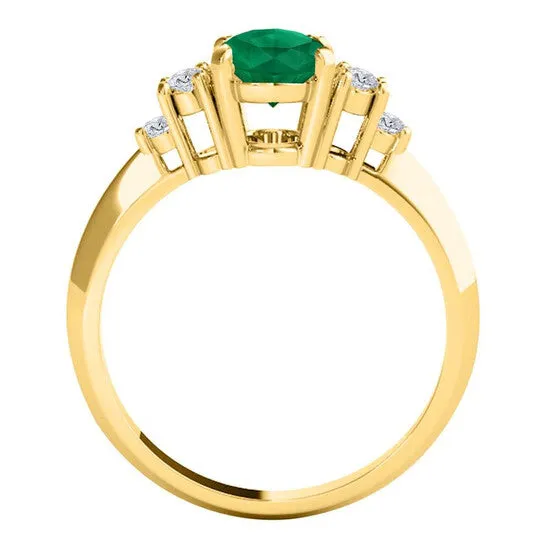 Rings JMS always Original Maulijewels 100 Carat Emerald Round White Diamond Gemstone Ring In 10K Solid White Rose Yellow Gold Rings JMS always Original Maulijewels 100 Carat Emerald Round White Diamond Gemstone Ring In 10K Solid White Rose Yellow Gold