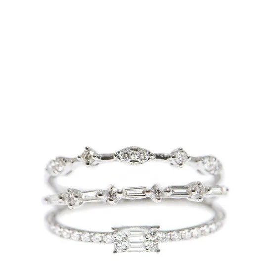 Rings JMS always Original New J Collection Ring 7 Cdibag 016 Ct30 Rddi 037 Ct18kw 298 Gm 18kt White Gold Silver Rings JMS always Original New J Collection Ring 7 Cdibag 016 Ct30 Rddi 037 Ct18kw 298 Gm 18kt White Gold Silver