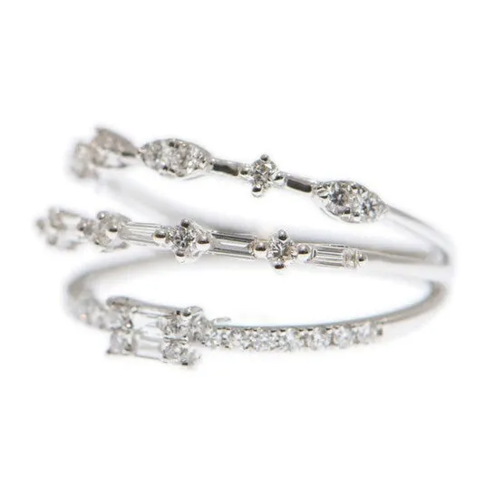 Rings JMS always Original New J Collection Ring 7 Cdibag 016 Ct30 Rddi 037 Ct18kw 298 Gm 18kt White Gold Silver Rings JMS always Original New J Collection Ring 7 Cdibag 016 Ct30 Rddi 037 Ct18kw 298 Gm 18kt White Gold Silver