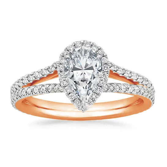 Rings Original DiamondMuse 190 cttw Pear Shape Swarovski Split Shank Sterling Silver Pink Tone Engagement Ring for Women JMS always Rings Original DiamondMuse 190 cttw Pear Shape Swarovski Split Shank Sterling Silver Pink Tone Engagement Ring for Women JMS always