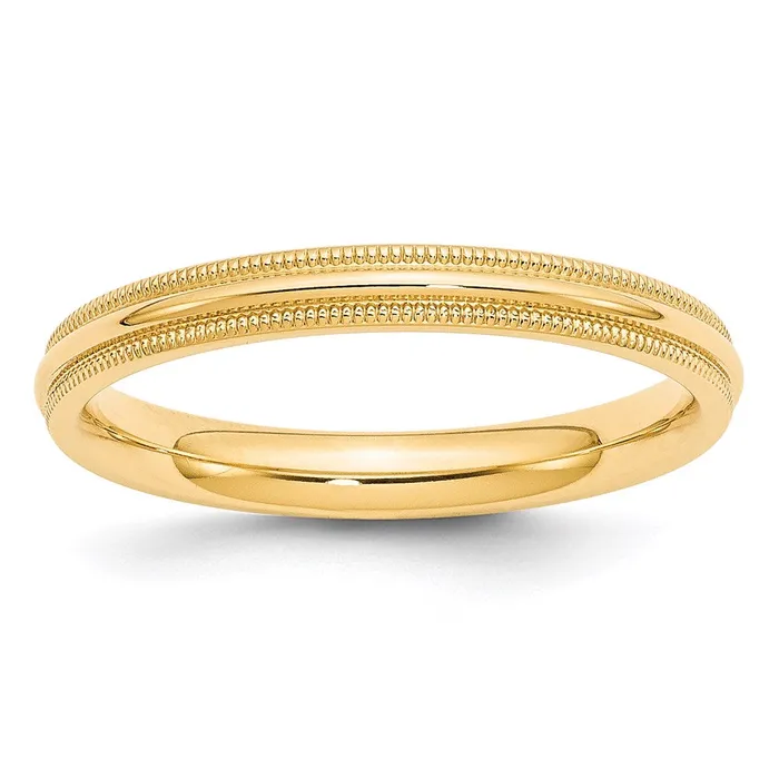 Rings Solid 10K Yellow Gold 3mm Milgrain Comfort Fit MensWomens Wedding Band Ring Size 5 Goldia Rings Solid 10K Yellow Gold 3mm Milgrain Comfort Fit MensWomens Wedding Band Ring Size 5 Goldia