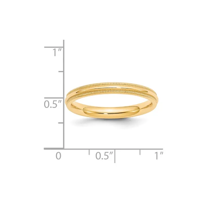 Rings Solid 10K Yellow Gold 3mm Milgrain Comfort Fit MensWomens Wedding Band Ring Size 5 Goldia Rings Solid 10K Yellow Gold 3mm Milgrain Comfort Fit MensWomens Wedding Band Ring Size 5 Goldia