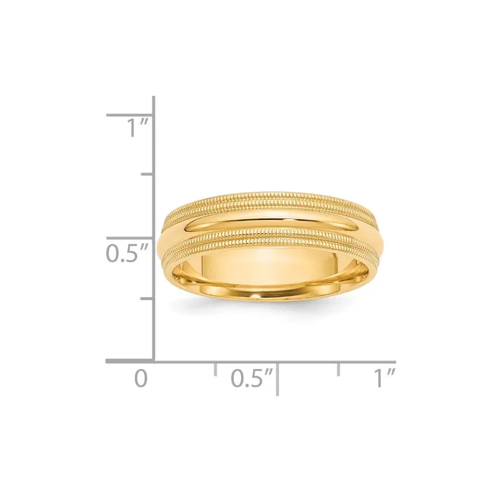 Rings Solid 10K Yellow Gold 6mm Double Milgrain Comfort Fit MensWomens Wedding Band Ring Size 85 Goldia Rings Solid 10K Yellow Gold 6mm Double Milgrain Comfort Fit MensWomens Wedding Band Ring Size 85 Goldia
