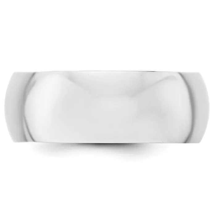 Rings Solid 14K White Gold 8mm Half Round MensWomens Wedding Band Ring Size 14 Goldia Rings Solid 14K White Gold 8mm Half Round MensWomens Wedding Band Ring Size 14 Goldia