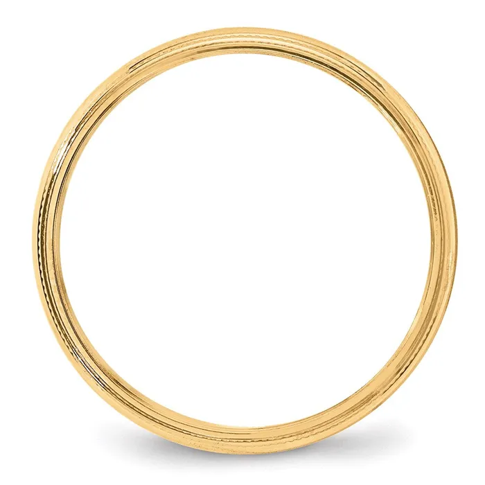 Rings Solid 18K Yellow Gold 4mm Milgrain HalfRound Wedding MensWomens Wedding Band Ring Size 105 Goldia Rings Solid 18K Yellow Gold 4mm Milgrain HalfRound Wedding MensWomens Wedding Band Ring Size 105 Goldia