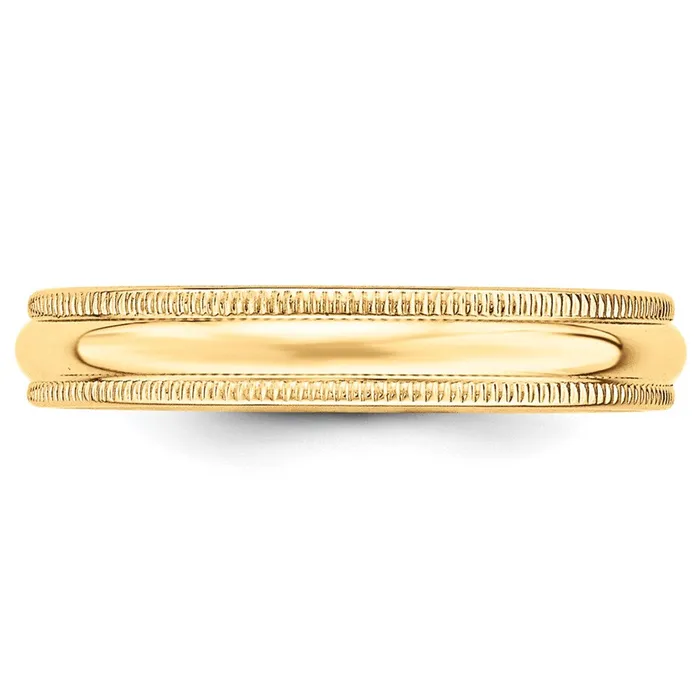 Rings Solid 18K Yellow Gold 4mm Milgrain HalfRound Wedding MensWomens Wedding Band Ring Size 105 Goldia Rings Solid 18K Yellow Gold 4mm Milgrain HalfRound Wedding MensWomens Wedding Band Ring Size 105 Goldia