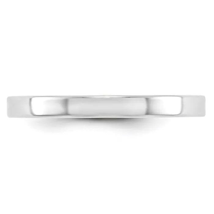 Solid 10K White Gold 25mm Light Weight Flat MensWomens Wedding Band Ring Size 45 Goldia Rings Solid 10K White Gold 25mm Light Weight Flat MensWomens Wedding Band Ring Size 45 Goldia Rings