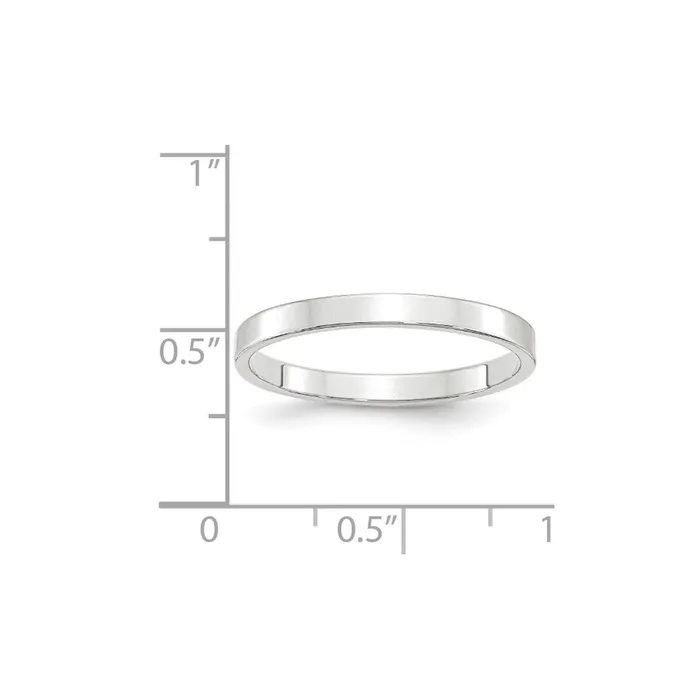 Solid 10K White Gold 25mm Light Weight Flat MensWomens Wedding Band Ring Size 45 Goldia Rings Solid 10K White Gold 25mm Light Weight Flat MensWomens Wedding Band Ring Size 45 Goldia Rings