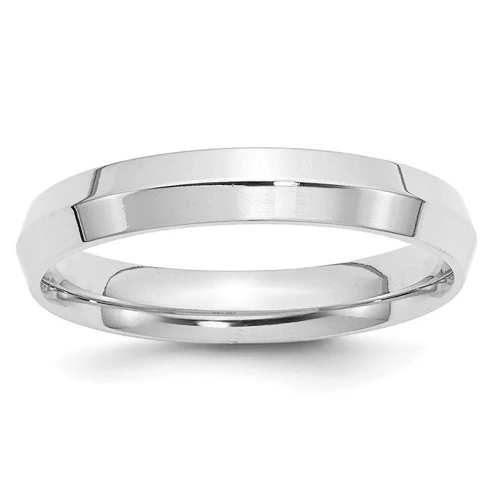 Solid 10K White Gold 4mm Knife Edge Comfort Fit MensWomens Wedding Band Ring Size 10 Goldia Rings Solid 10K White Gold 4mm Knife Edge Comfort Fit MensWomens Wedding Band Ring Size 10 Goldia Rings
