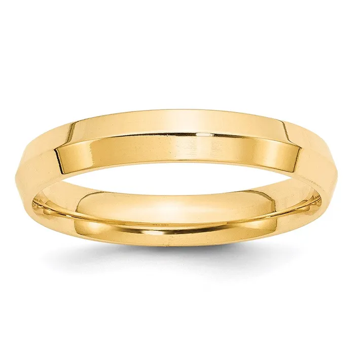 Solid 10K Yellow Gold 4mm Knife Edge Comfort Fit MensWomens Wedding Band Ring Size 65 Goldia Rings Solid 10K Yellow Gold 4mm Knife Edge Comfort Fit MensWomens Wedding Band Ring Size 65 Goldia Rings