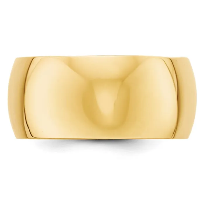 Solid 14K Yellow Gold 10mm Half Round MensWomens Wedding Band Ring Size 10 Goldia Rings Solid 14K Yellow Gold 10mm Half Round MensWomens Wedding Band Ring Size 10 Goldia Rings