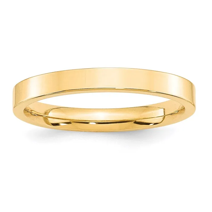Solid 14K Yellow Gold 3mm Standard Flat Comfort Fit MensWomens Wedding Band Ring Size 135 Goldia Rings Solid 14K Yellow Gold 3mm Standard Flat Comfort Fit MensWomens Wedding Band Ring Size 135 Goldia Rings