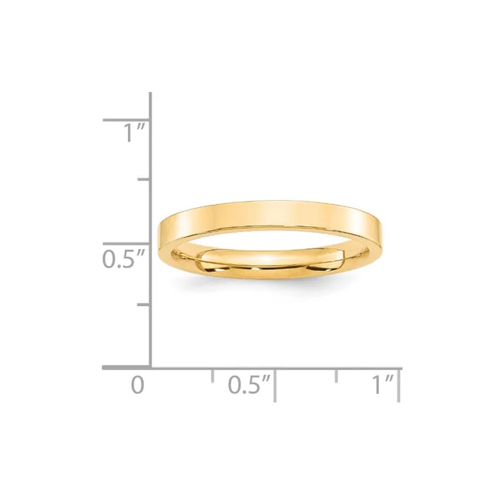 Solid 14K Yellow Gold 3mm Standard Flat Comfort Fit MensWomens Wedding Band Ring Size 135 Goldia Rings Solid 14K Yellow Gold 3mm Standard Flat Comfort Fit MensWomens Wedding Band Ring Size 135 Goldia Rings