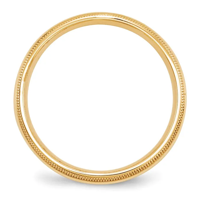 Solid 14K Yellow Gold 5mm Double Milgrain Comfort Fit MensWomens Wedding Band Ring Size 75 Goldia Rings Solid 14K Yellow Gold 5mm Double Milgrain Comfort Fit MensWomens Wedding Band Ring Size 75 Goldia Rings