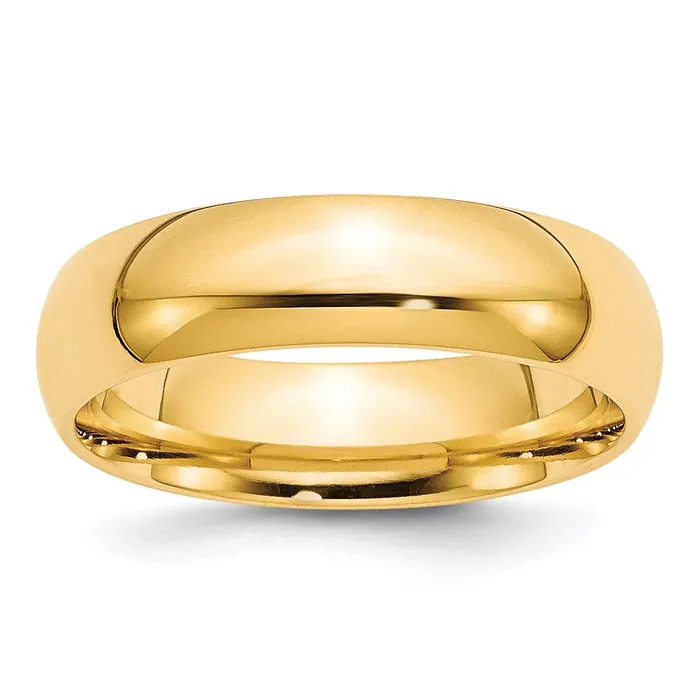 Solid 14K Yellow Gold 6mm Standard Comfort Fit MensWomens Wedding Band Ring Size 125 Goldia Rings Solid 14K Yellow Gold 6mm Standard Comfort Fit MensWomens Wedding Band Ring Size 125 Goldia Rings