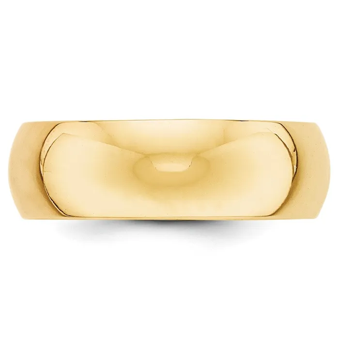 Solid 14K Yellow Gold 7mm HalfRound Wedding MensWomens Wedding Band Ring Size 115 Goldia Rings Solid 14K Yellow Gold 7mm HalfRound Wedding MensWomens Wedding Band Ring Size 115 Goldia Rings