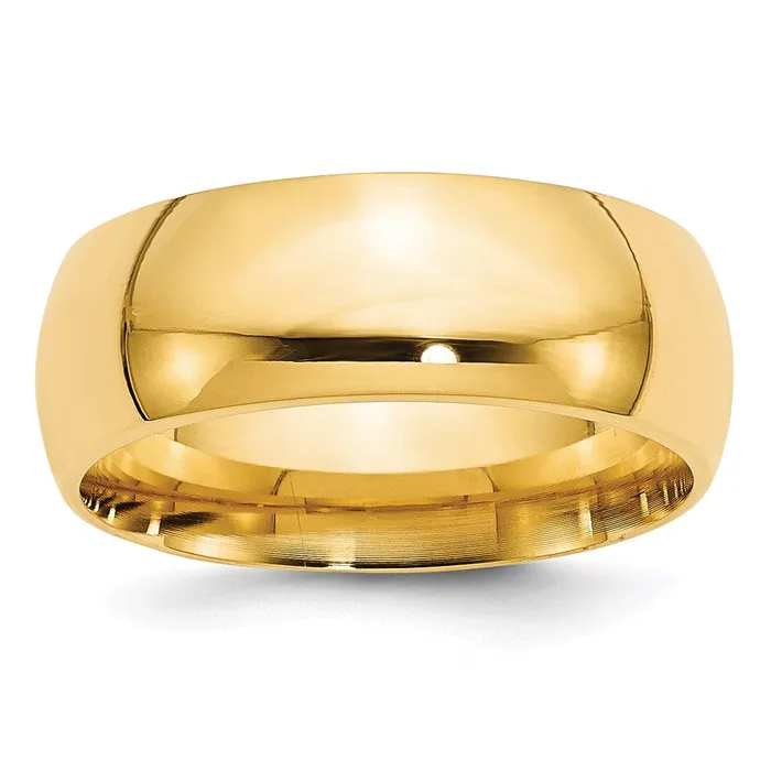 Solid 14K Yellow Gold 8mm Comfort Fit MensWomens Wedding Band Ring Size 12 Goldia Rings Solid 14K Yellow Gold 8mm Comfort Fit MensWomens Wedding Band Ring Size 12 Goldia Rings