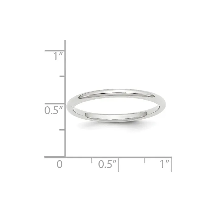 Solid 18K White Gold 2mm Standard Comfort Fit MensWomens Wedding Band Ring Size 6 Goldia Rings Solid 18K White Gold 2mm Standard Comfort Fit MensWomens Wedding Band Ring Size 6 Goldia Rings