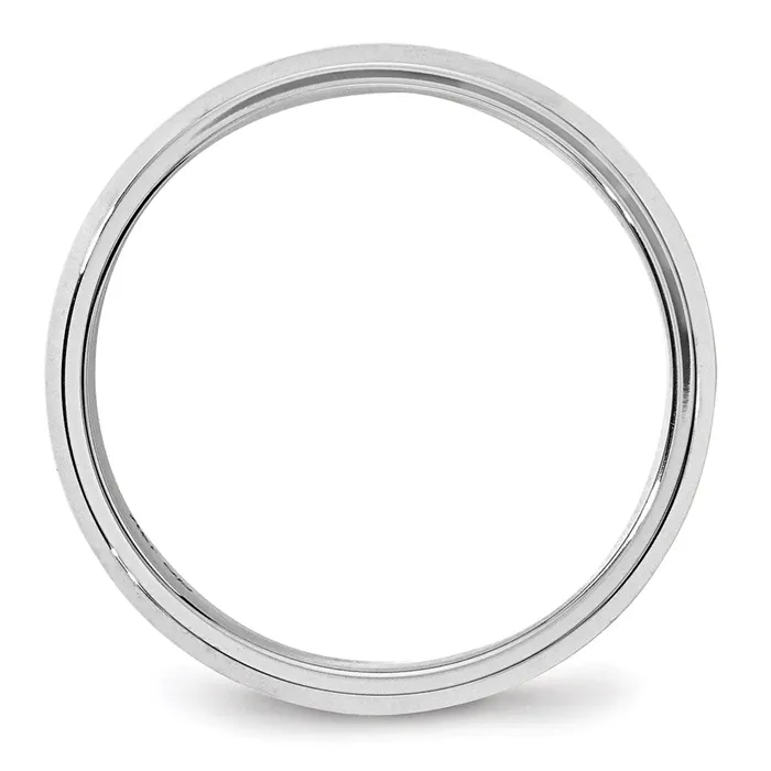 Solid 18K White Gold 6mm Bevel Edge Comfort Fit MensWomens Wedding Band Ring Size 75 Goldia Rings Solid 18K White Gold 6mm Bevel Edge Comfort Fit MensWomens Wedding Band Ring Size 75 Goldia Rings