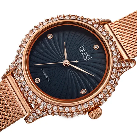 Watches JMS always Original Burgi Quartz Diamond Blue Dial Ladies Watch BUR250RGBU Watches JMS always Original Burgi Quartz Diamond Blue Dial Ladies Watch BUR250RGBU