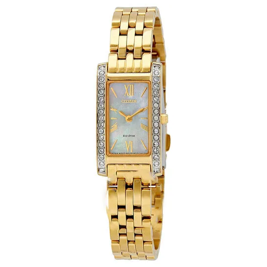 Watches JMS always Original Citizen Silhouette Crystal White Mother of Pearl Dial Ladies Watch EX147256D Watches JMS always Original Citizen Silhouette Crystal White Mother of Pearl Dial Ladies Watch EX147256D