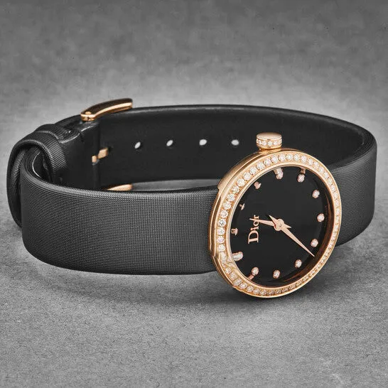 Watches JMS always Original Dior La D De Dior Quartz Diamond Black Dial Ladies Watch CD047170A005 Watches JMS always Original Dior La D De Dior Quartz Diamond Black Dial Ladies Watch CD047170A005