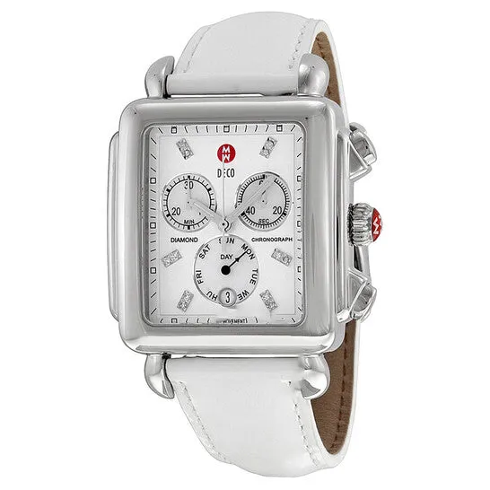 Watches JMS always Original Michele Deco XL Mother of Pearl White Leather Ladies Watch MWW06Z000011 Watches JMS always Original Michele Deco XL Mother of Pearl White Leather Ladies Watch MWW06Z000011