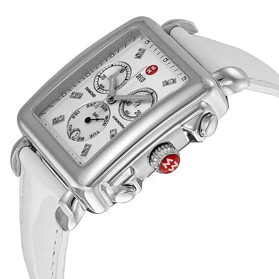Watches JMS always Original Michele Deco XL Mother of Pearl White Leather Ladies Watch MWW06Z000011 Watches JMS always Original Michele Deco XL Mother of Pearl White Leather Ladies Watch MWW06Z000011
