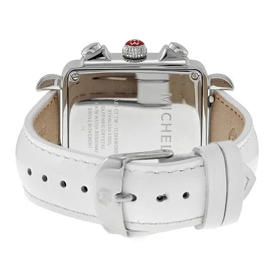 Watches JMS always Original Michele Deco XL Mother of Pearl White Leather Ladies Watch MWW06Z000011 Watches JMS always Original Michele Deco XL Mother of Pearl White Leather Ladies Watch MWW06Z000011