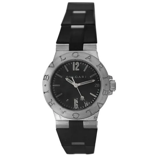 Watches JMS always Original Preowned Bvlgari Diagono Quartz Black Dial Ladies Watch LCV29S Watches JMS always Original Preowned Bvlgari Diagono Quartz Black Dial Ladies Watch LCV29S