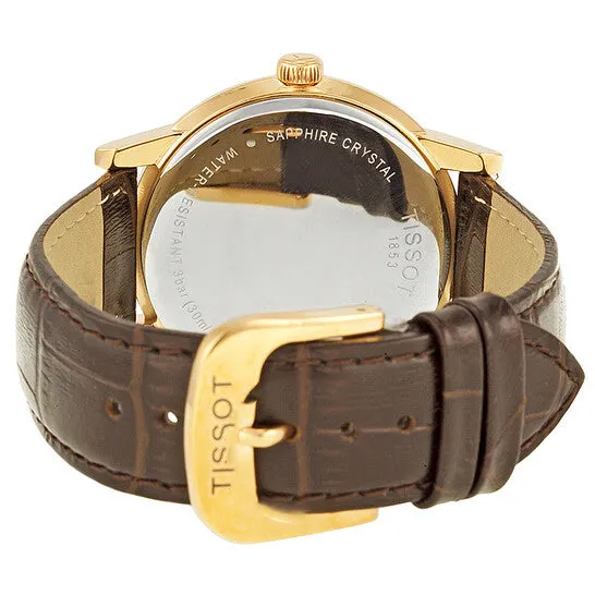 Watches Original Tissot Carson White Dial Brown Leather Mens Watch T0854103601100 JMS always Watches Original Tissot Carson White Dial Brown Leather Mens Watch T0854103601100 JMS always